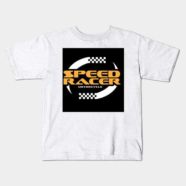 Speed racer motorcycle Kids T-Shirt by Pinky Rachelle 